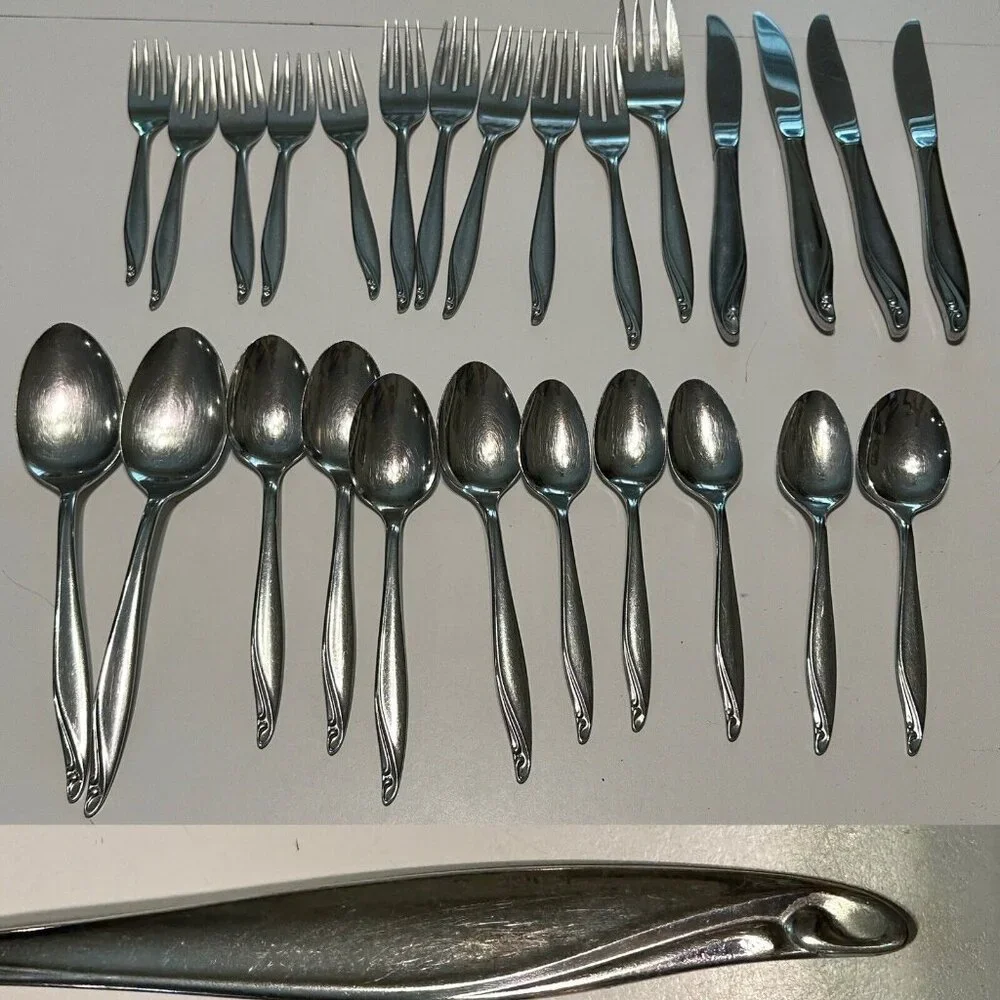 26pcs ROGERS ONEIDA 1881 SURF MAID CABANA Stainless Flatware
